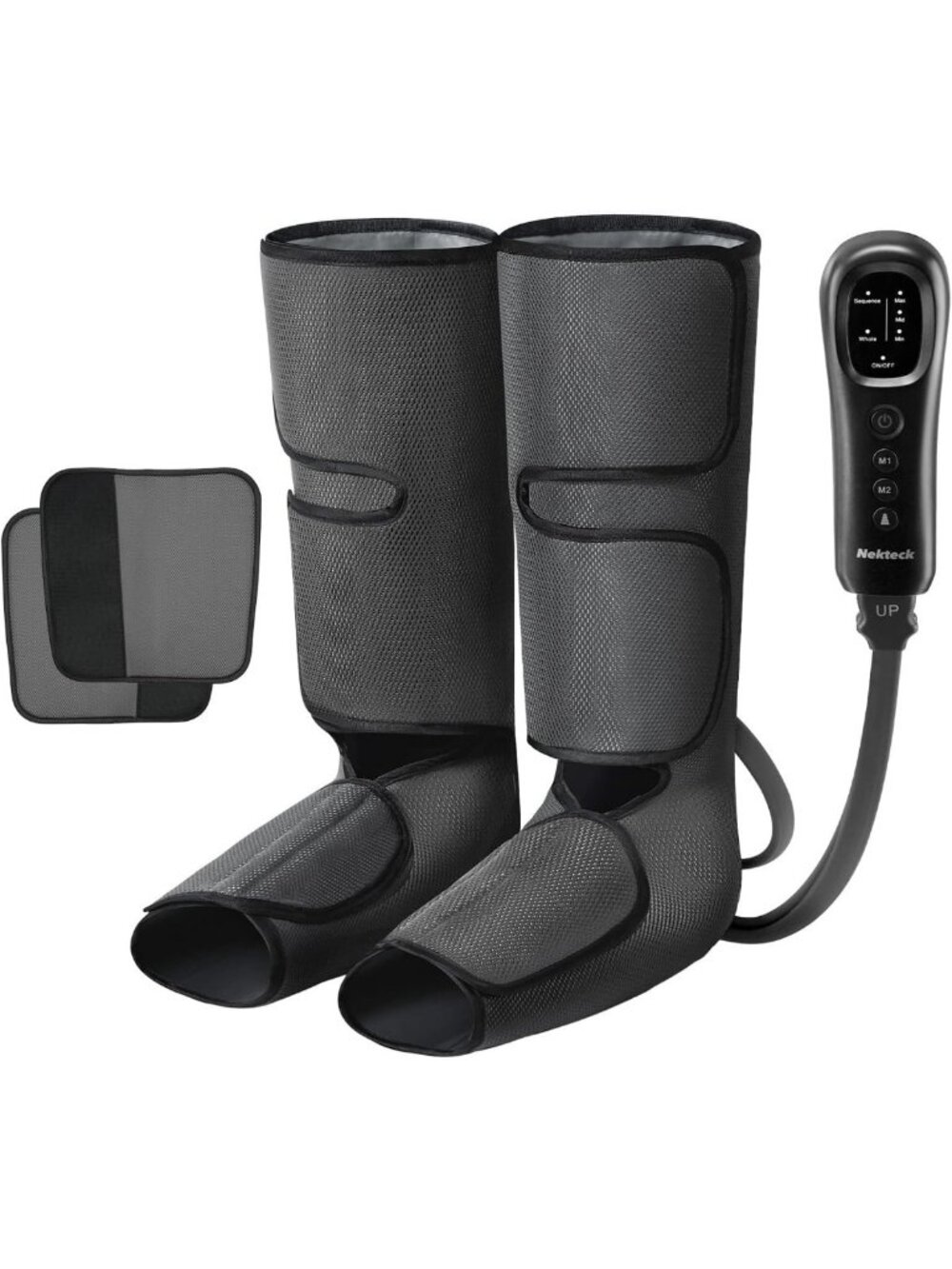 Leg Compression Massager with Adjustable Size Extensions for Improved